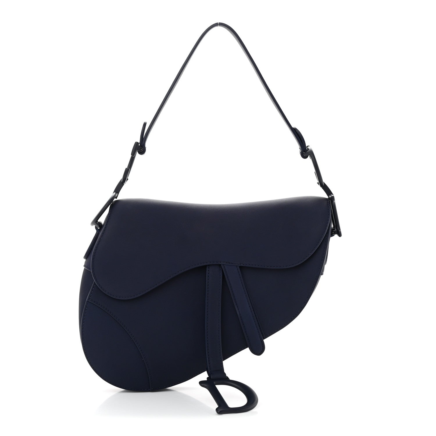 Christian Dior Ultra Matte Calfskin Saddle Bag Blue 1 of 10