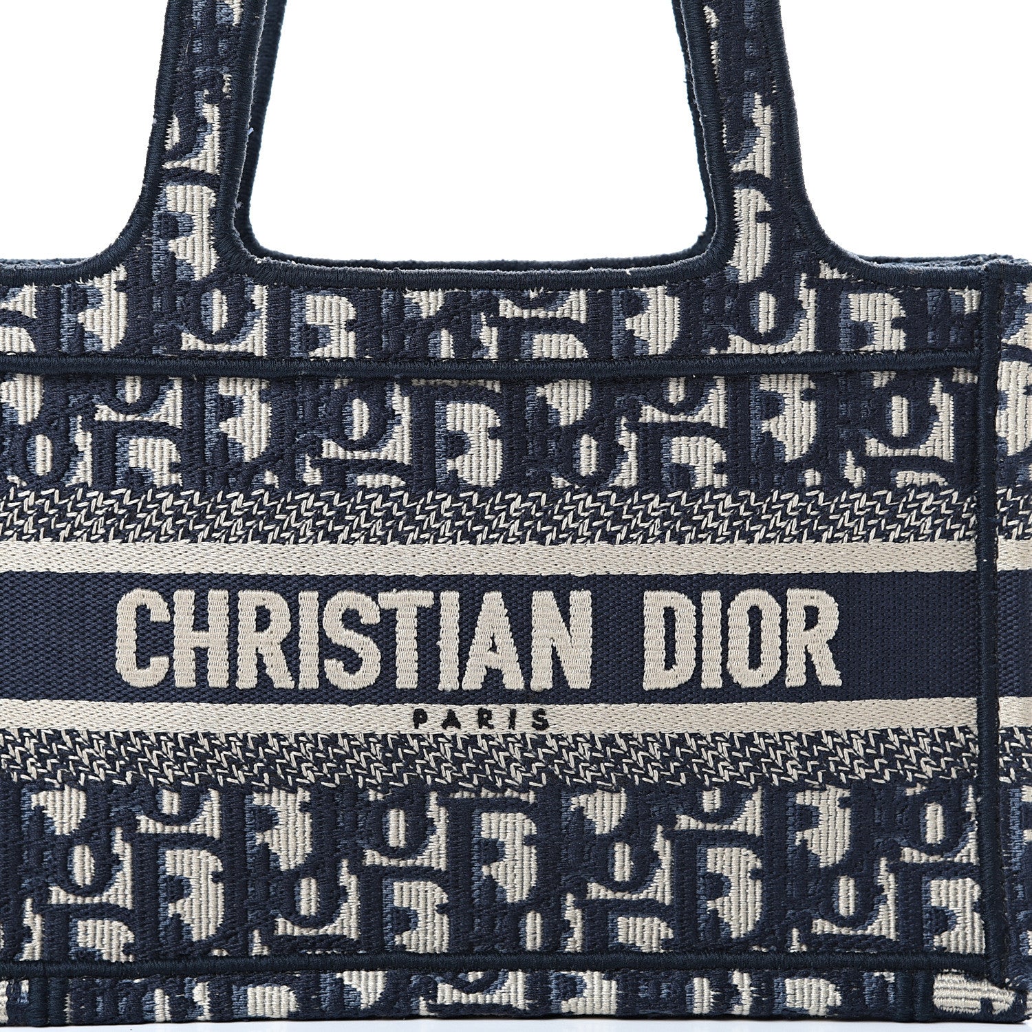 Christian Dior Oblique Mini Book Tote Blue Multicolor 7 of 9