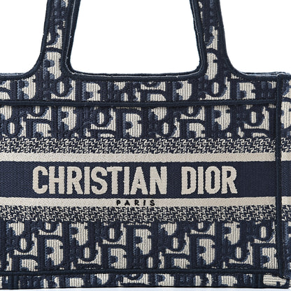 Christian Dior Oblique Mini Book Tote Blue Multicolor 7 of 9