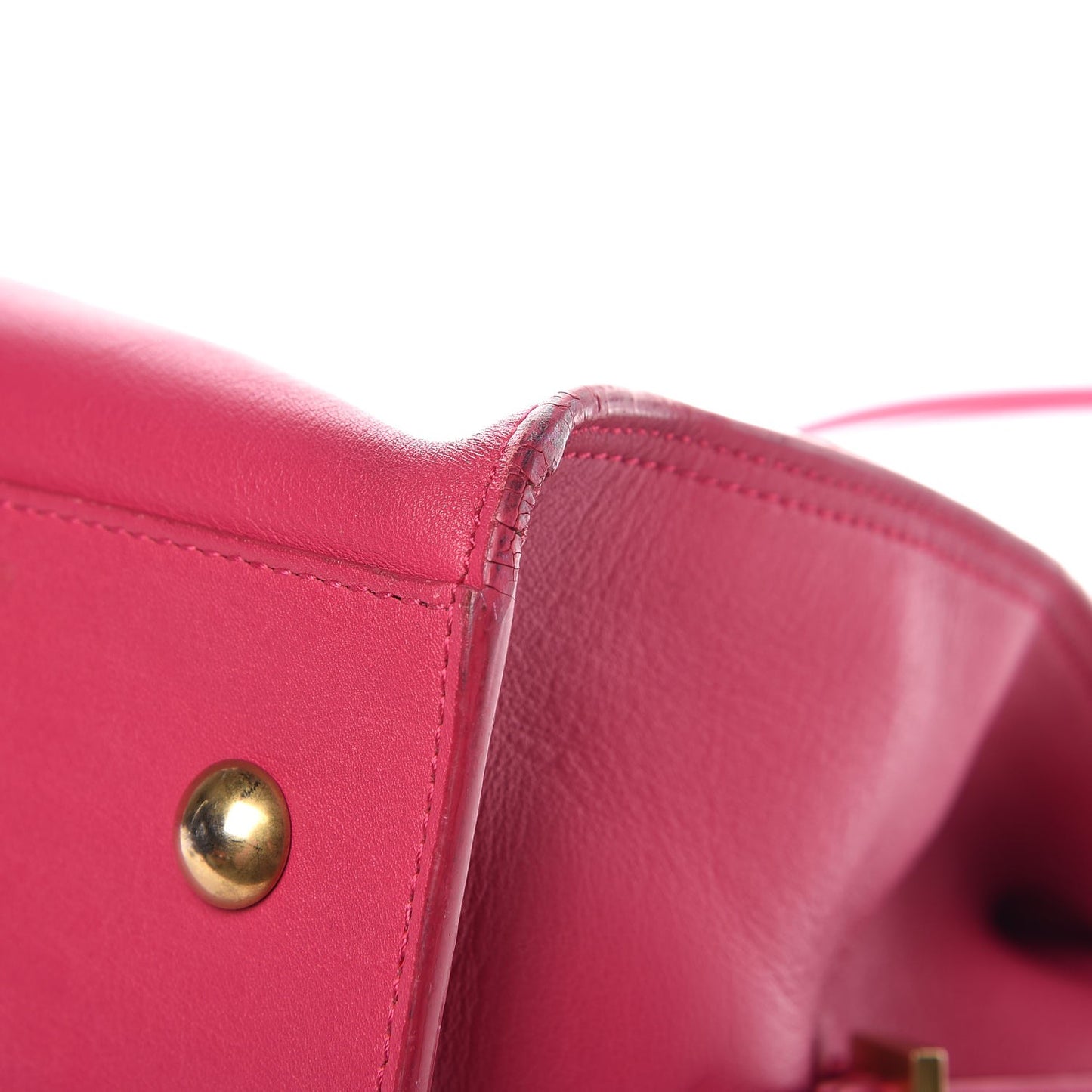 Calfskin Small Classic Y Cabas Fuchsia