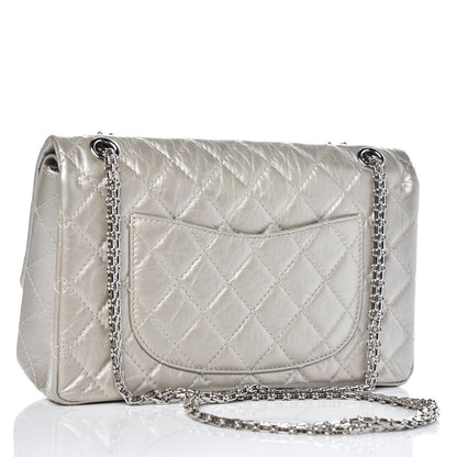 Chanel Metallic Aged Calfskin Quilted 2.55 Reissue 226 Flap Silver 3 of 8