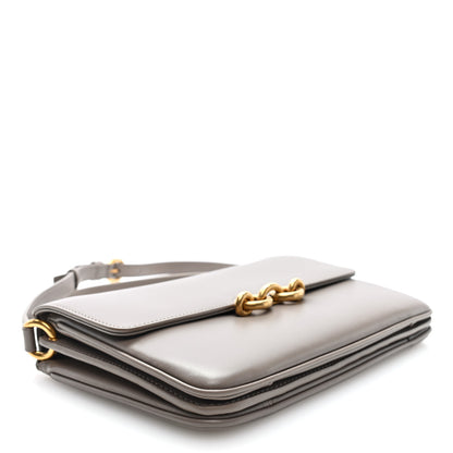 Saint Laurent Smooth Calfskin Le Maillon Satchel Greyish Brown 4 of 9