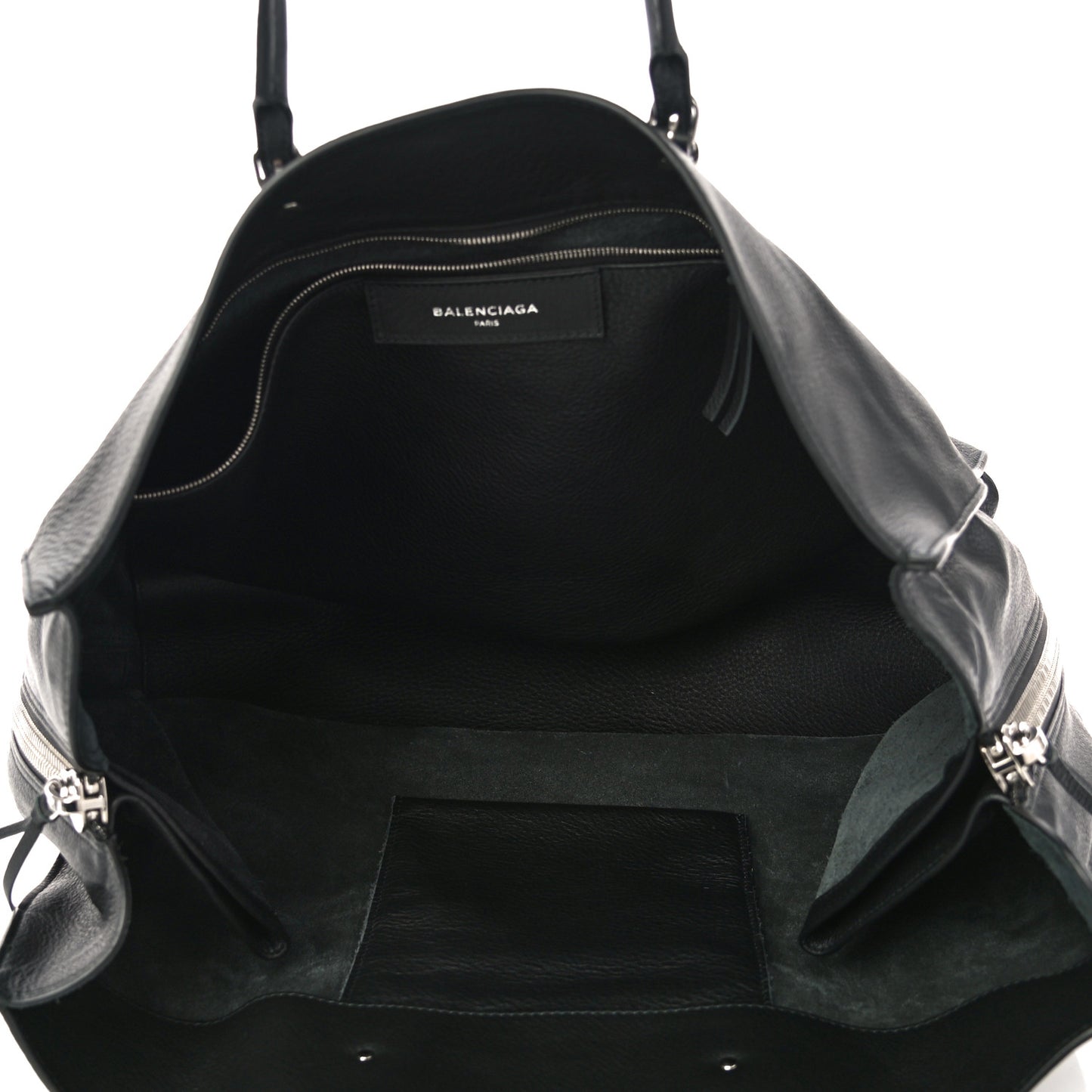 Supple Calfskin Papier A4 Zip Around Tote Black