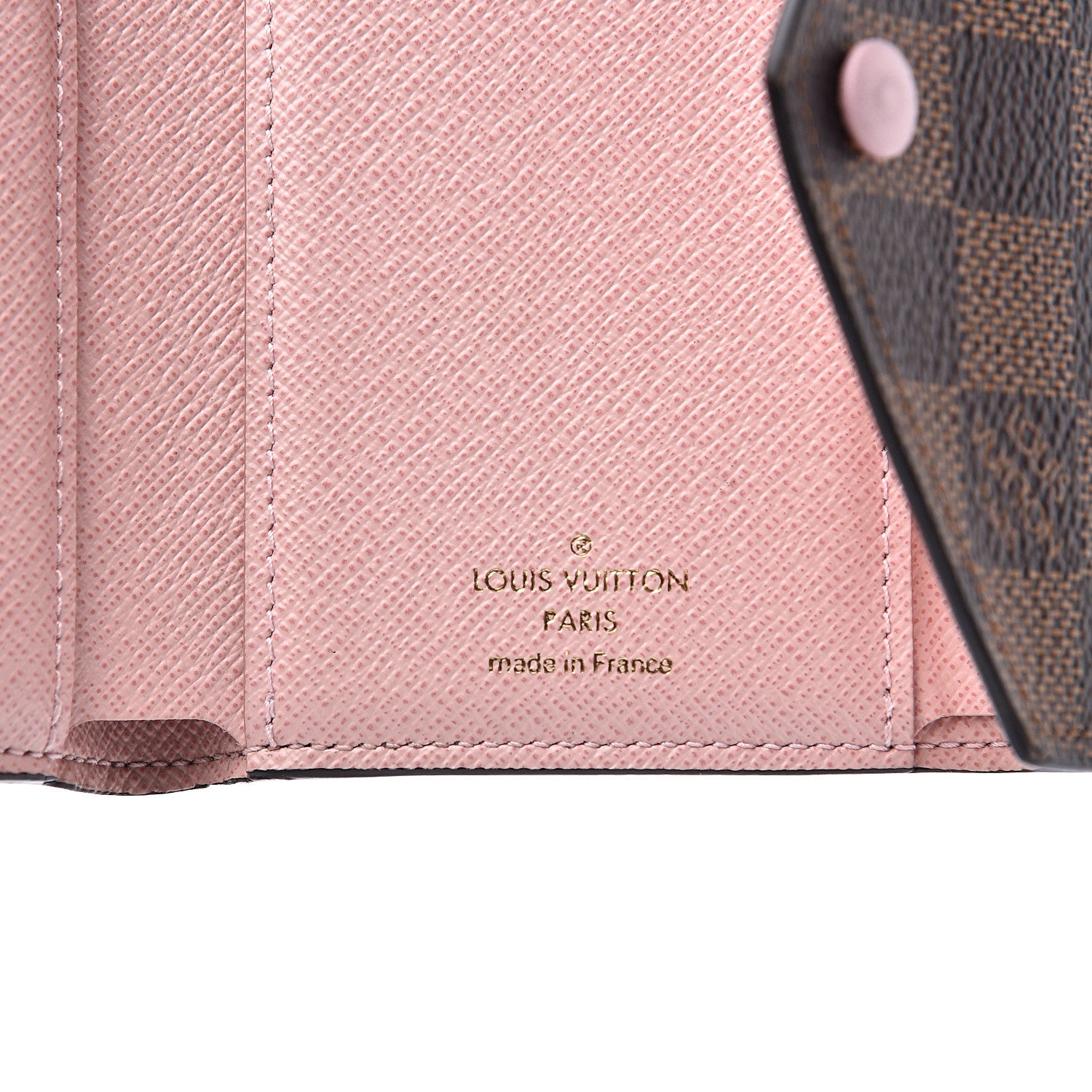Louis Vuitton Damier Ebene Victorine Wallet Rose Ballerine 5 of 8