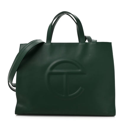 Telfar Vegan Leather Medium Shopping Bag Dark Olive 1 of 14