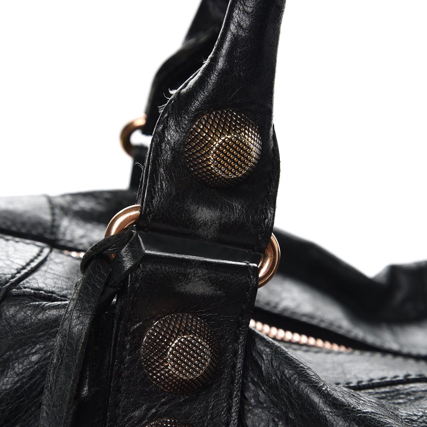 Agneau Giant 21 Rose Gold Hardware Work Black