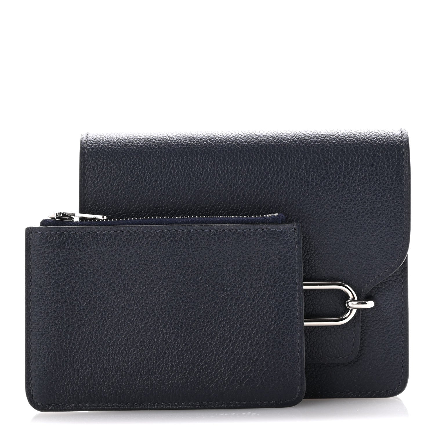 Hermes Evercolor Roulis Slim Wallet Bleu Nuit 3 of 12