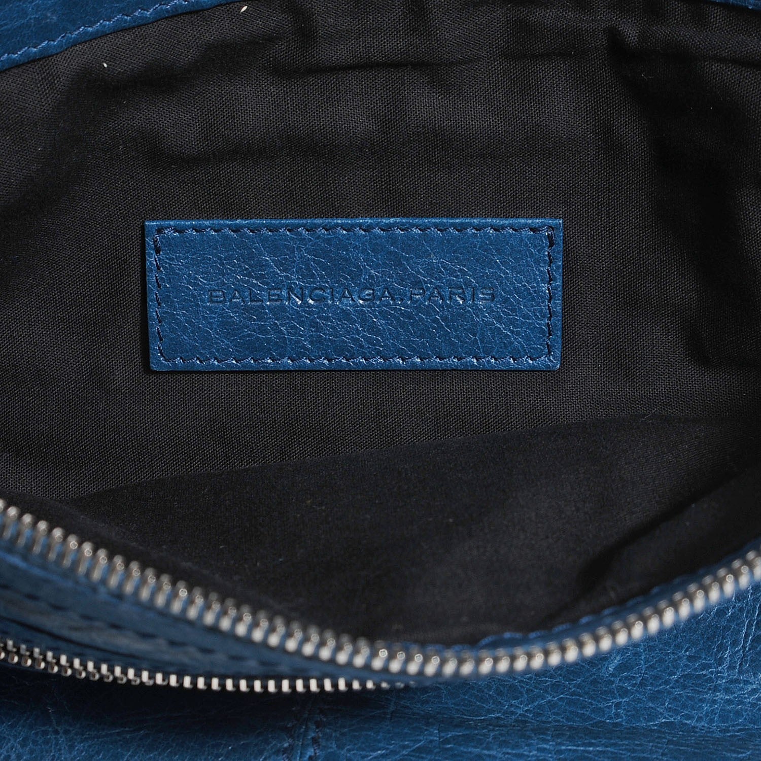Balenciaga Agneau Arena Classic Hardware Medium Clip Bleu Mineral 7 of 11