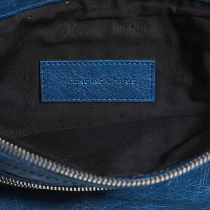 Balenciaga Agneau Arena Classic Hardware Medium Clip Bleu Mineral 7 of 11