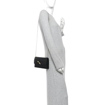 Bottega Veneta Nappa Intrecciato Andiamo Pouch On Chain Black Black 2 of 9