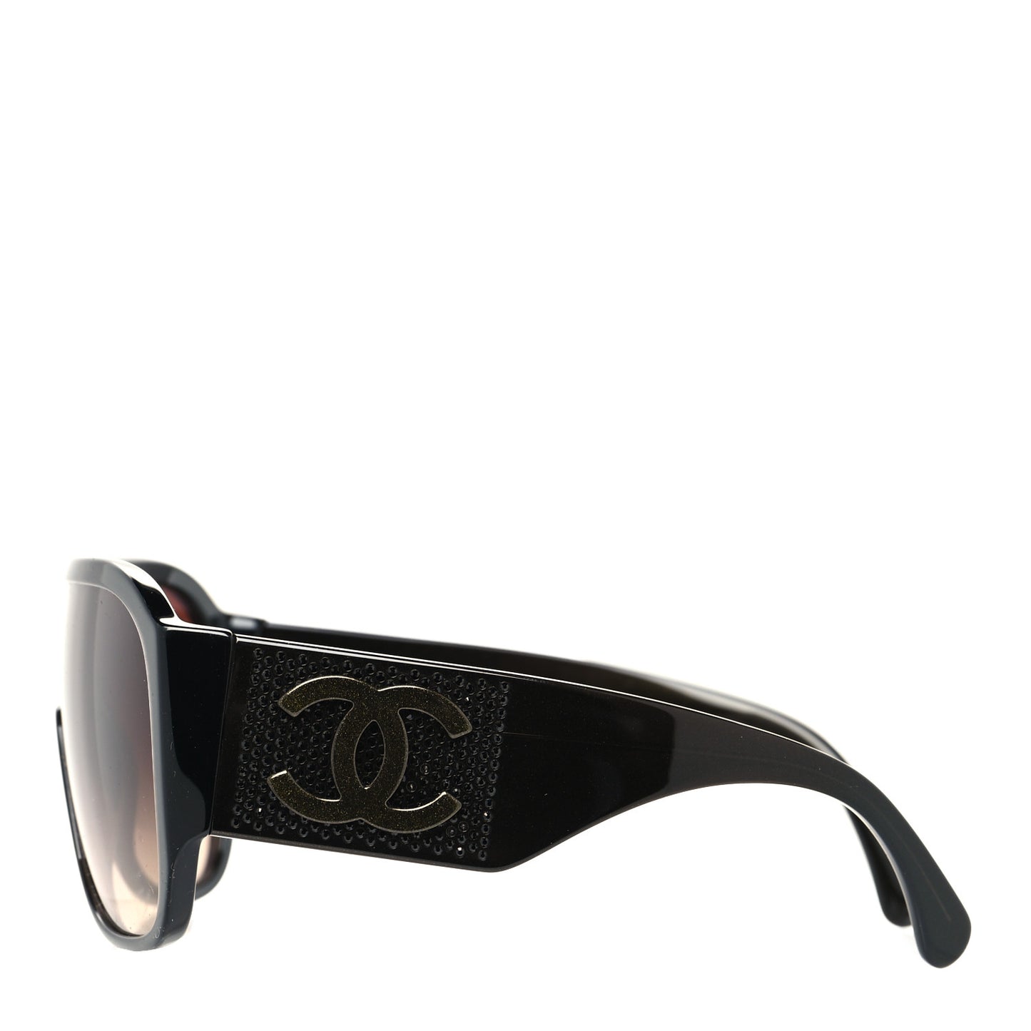 Acetate Crystal CC Shield 5466-B Sunglasses Brown