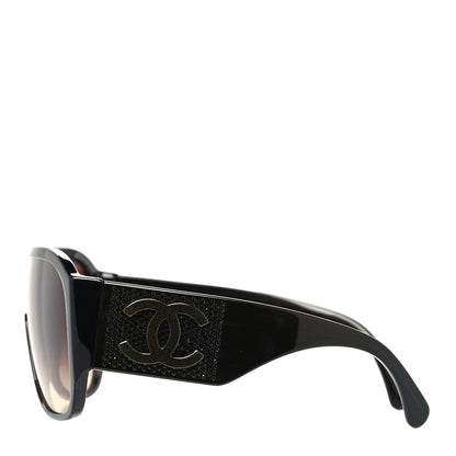 Chanel Acetate Crystal CC Shield 5466-B Sunglasses Brown 3 of 8