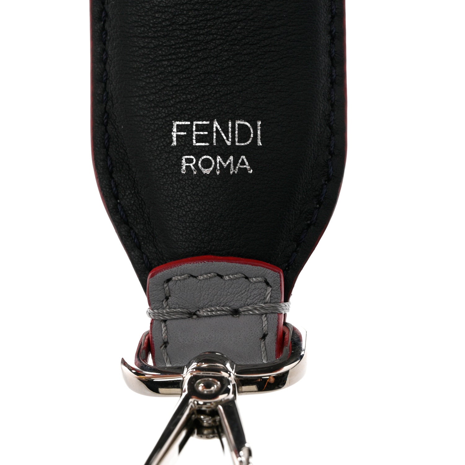 Fendi Vitello Dolce Flowerland Studded Strap You Ardesia Blue Notte 3 of 4