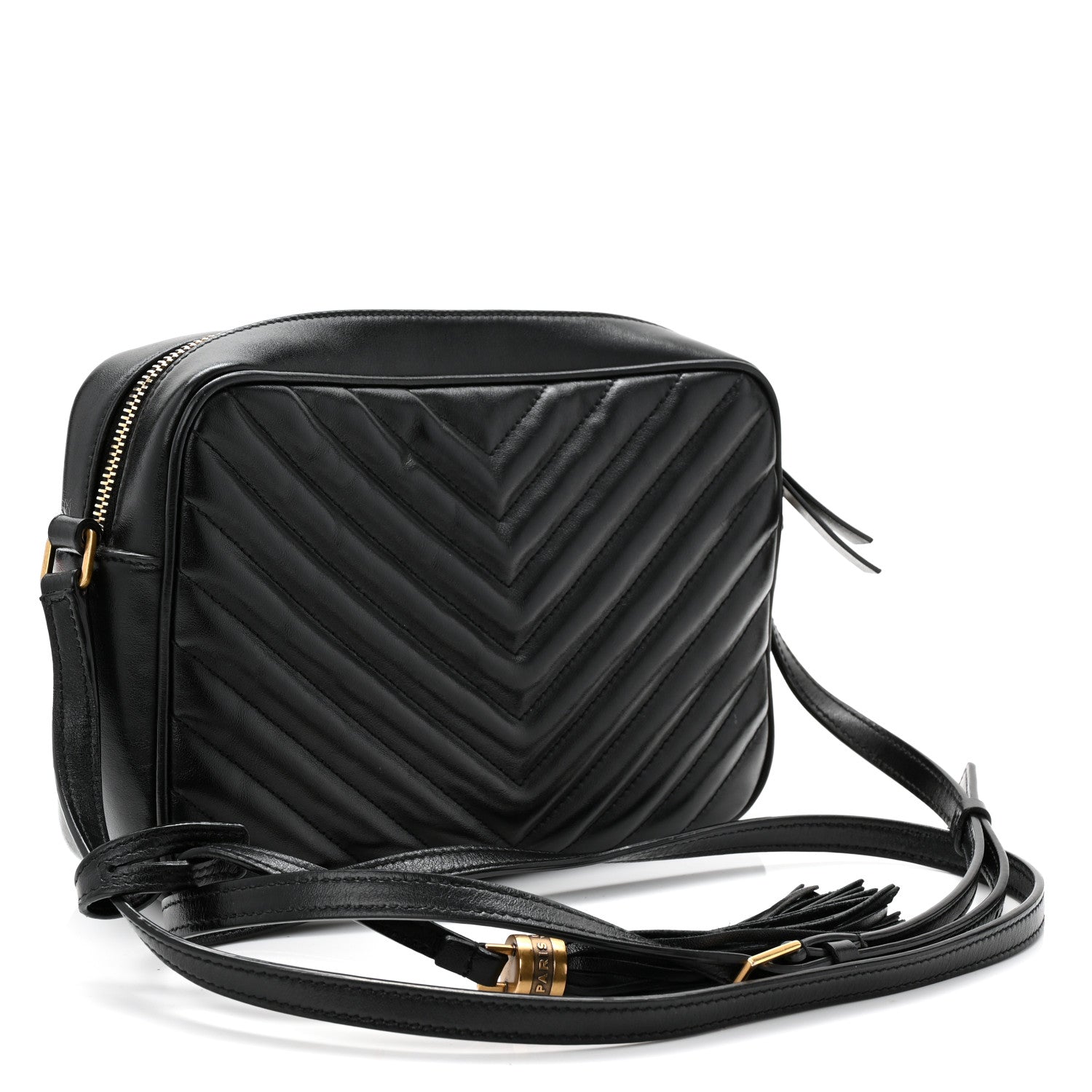 Saint Laurent Calfskin Matelasse Monogram Lou Camera Bag Black 3 of 11