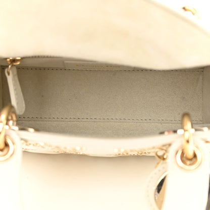 Christian Dior Lambskin Cannage Lucky Star Studded Mini Lady Dior White 5 of 17