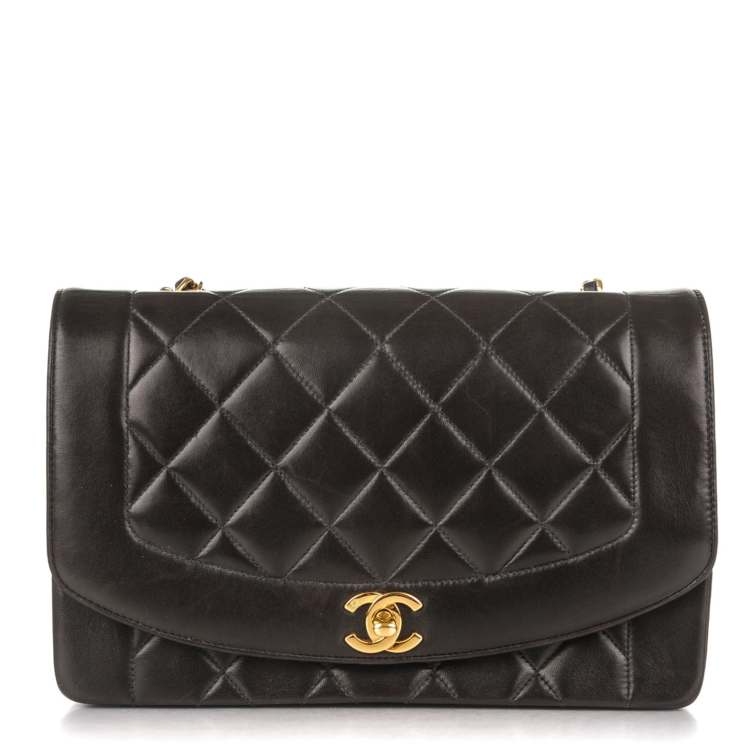 Chanel Lambskin Quilted Medium Single Flap Black 1 of 8