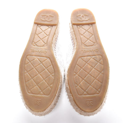 Chanel Patent Sequin CC Espadrilles 38 White 5 of 10