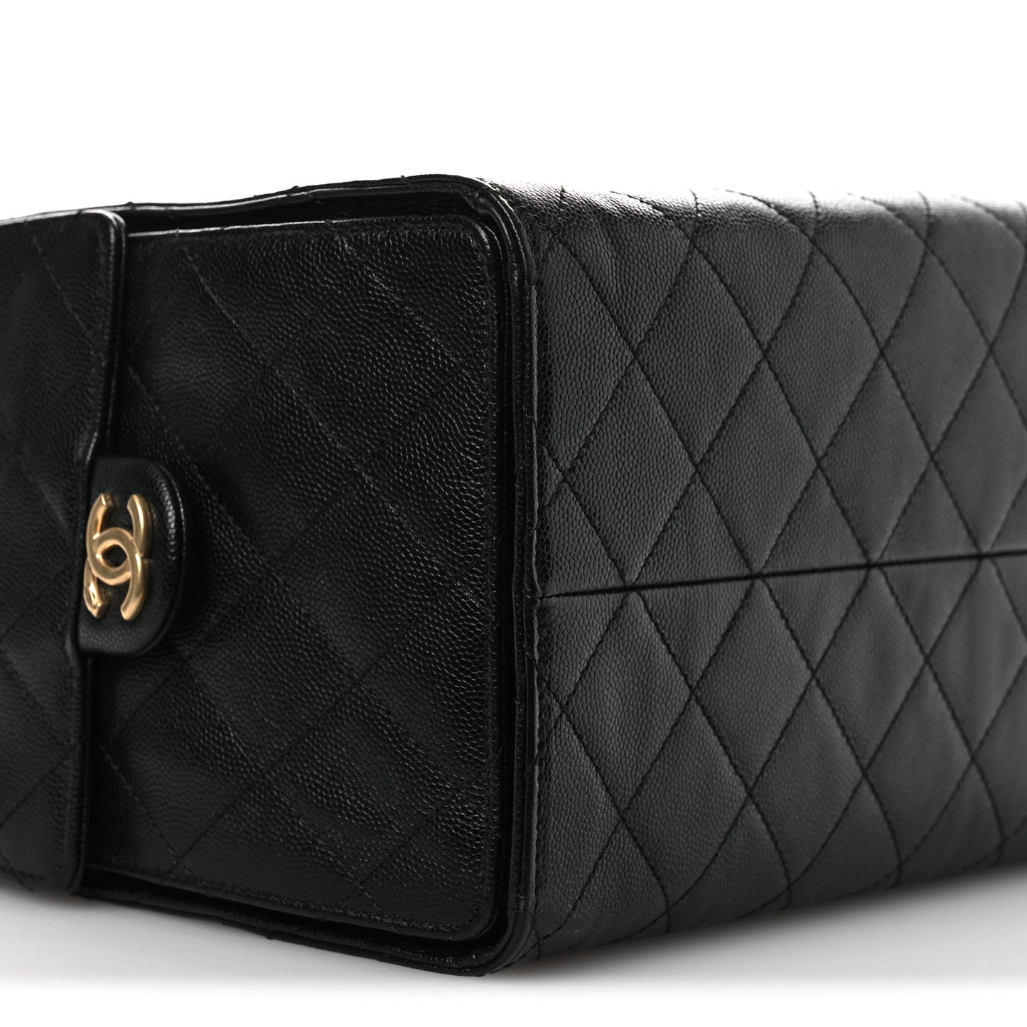Caviar Quilted Medium Chanel 25 Handbag Black