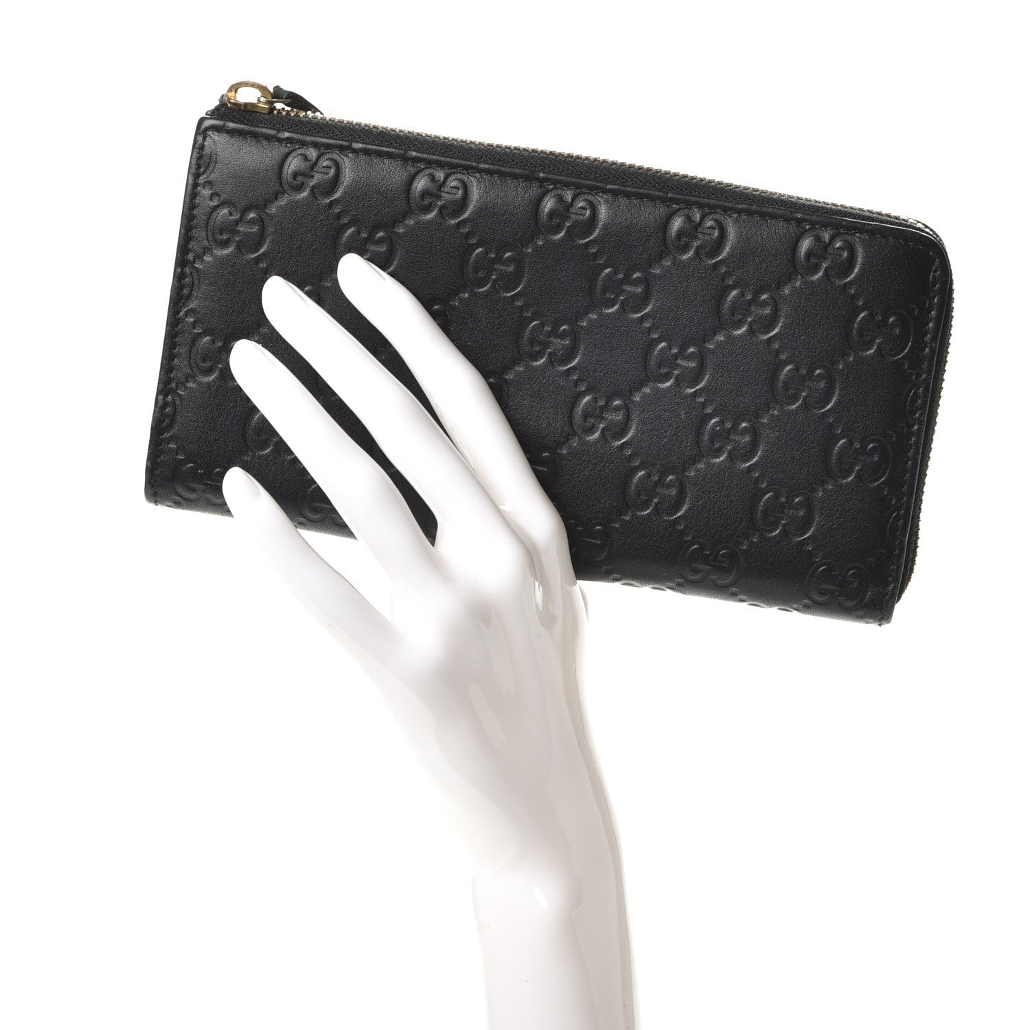 Gucci Guccissima Donna Long Wallet Black 2 of 9