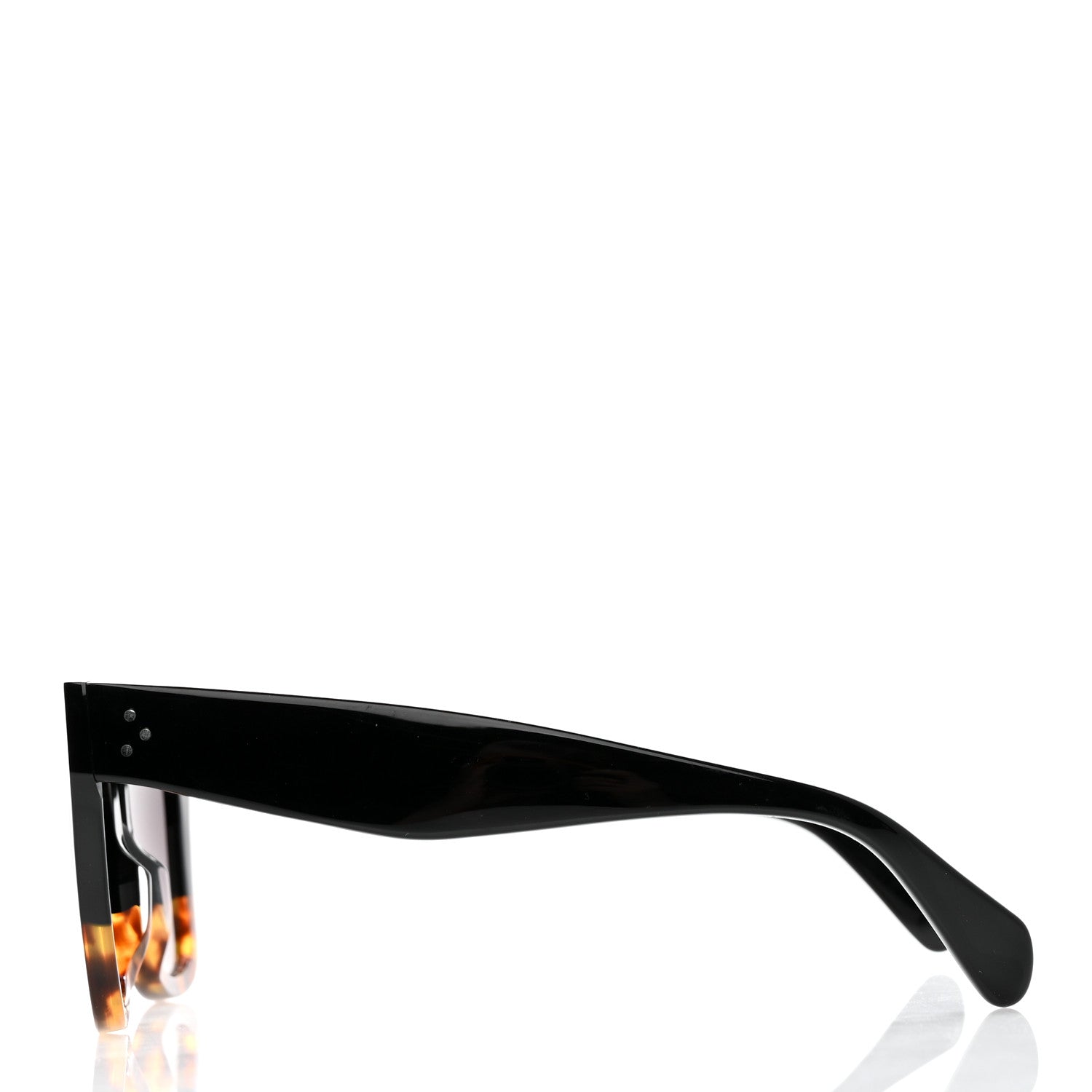 Celine Acetate Polarized Cat Eye Sunglasses CL4004IN Havana Black 3 of 10