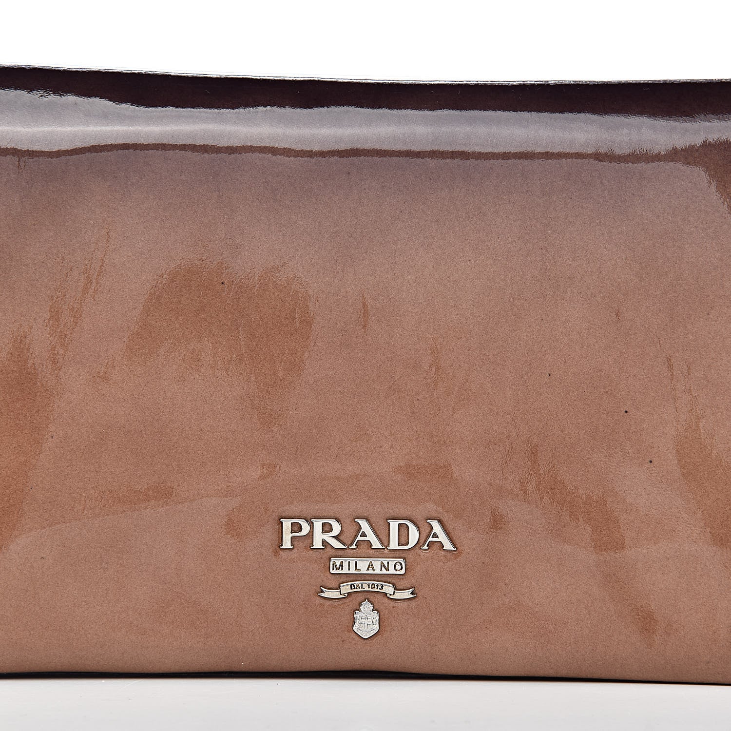 Prada Vernice Sfumata Metal Clutch Nudo Black 9 of 9