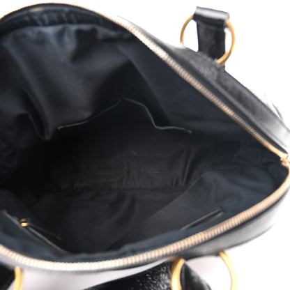 Saint Laurent Textured Patent Calfskin Large Muse Black 5 of 10