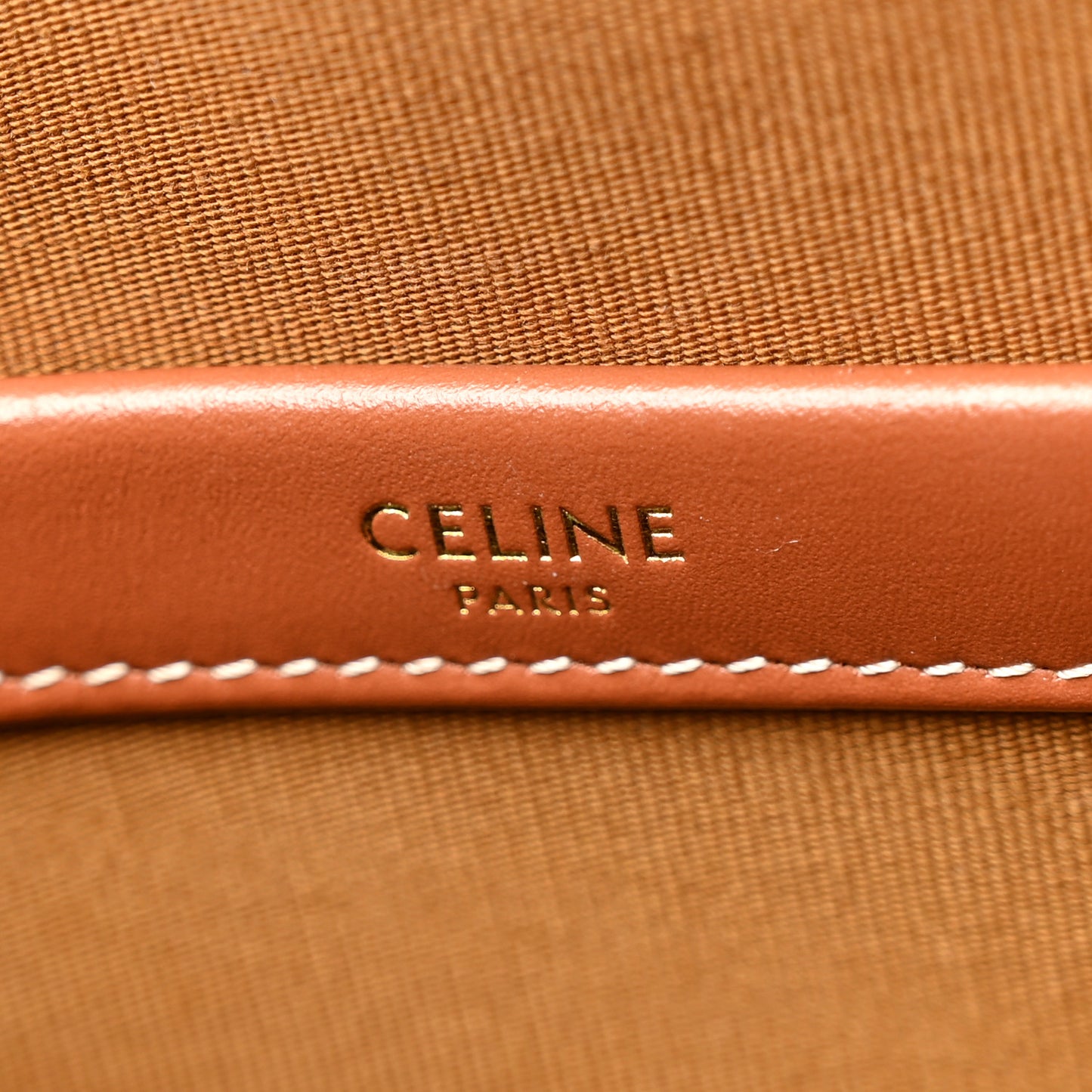 Triomphe Canvas Calfskin Mini Horizontal Cabas White