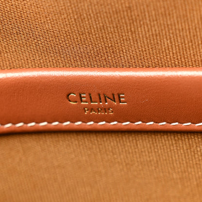 Celine Triomphe Canvas Calfskin Mini Horizontal Cabas White 6 of 12