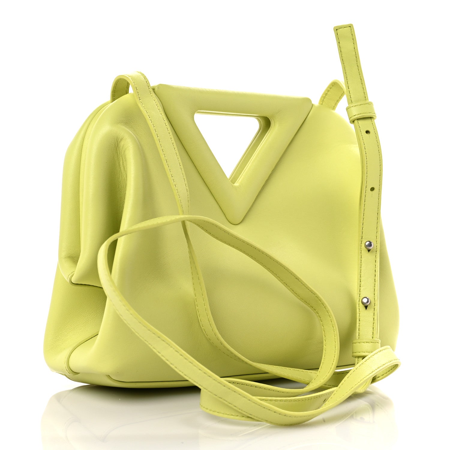 Bottega Veneta Calfskin Small The Point Triangle Bag Seagrass 3 of 11