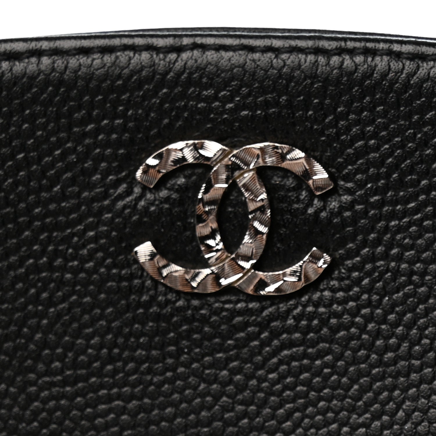 Chanel Caviar Sevruga Wallet on Chain WOC Black 12 of 13