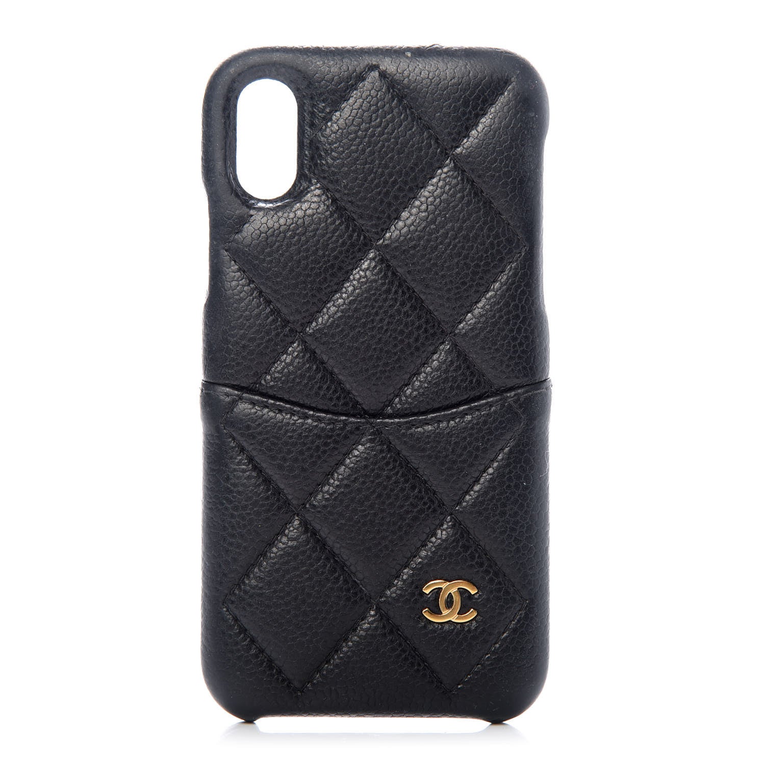 Chanel Caviar Quilted iPhone X Coco Tech Case Black 1 of 8