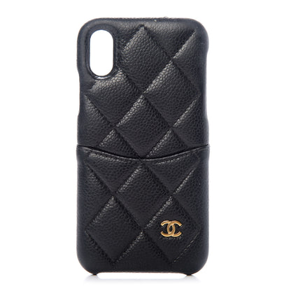 Chanel Caviar Quilted iPhone X Coco Tech Case Black 1 of 8