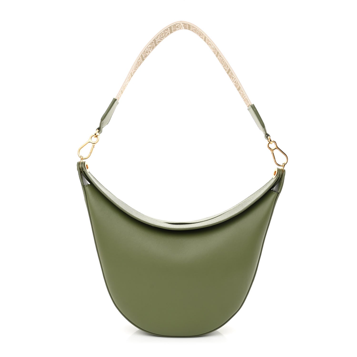 Loewe Satin Calfskin Jacquard Luna Bag Avocado Green 3 of 11