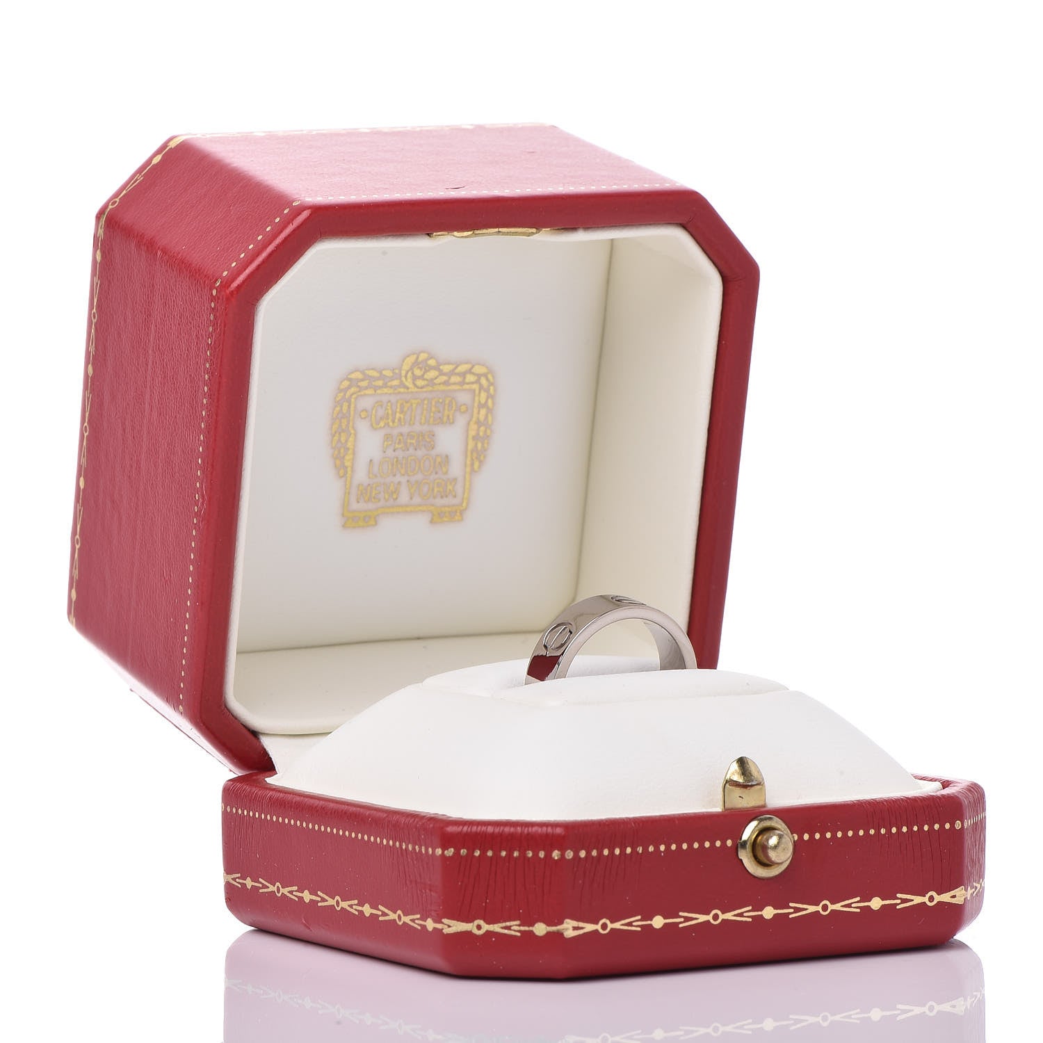 Cartier 18K White Gold 5.5mm LOVE Ring 50 5.25 6 of 6