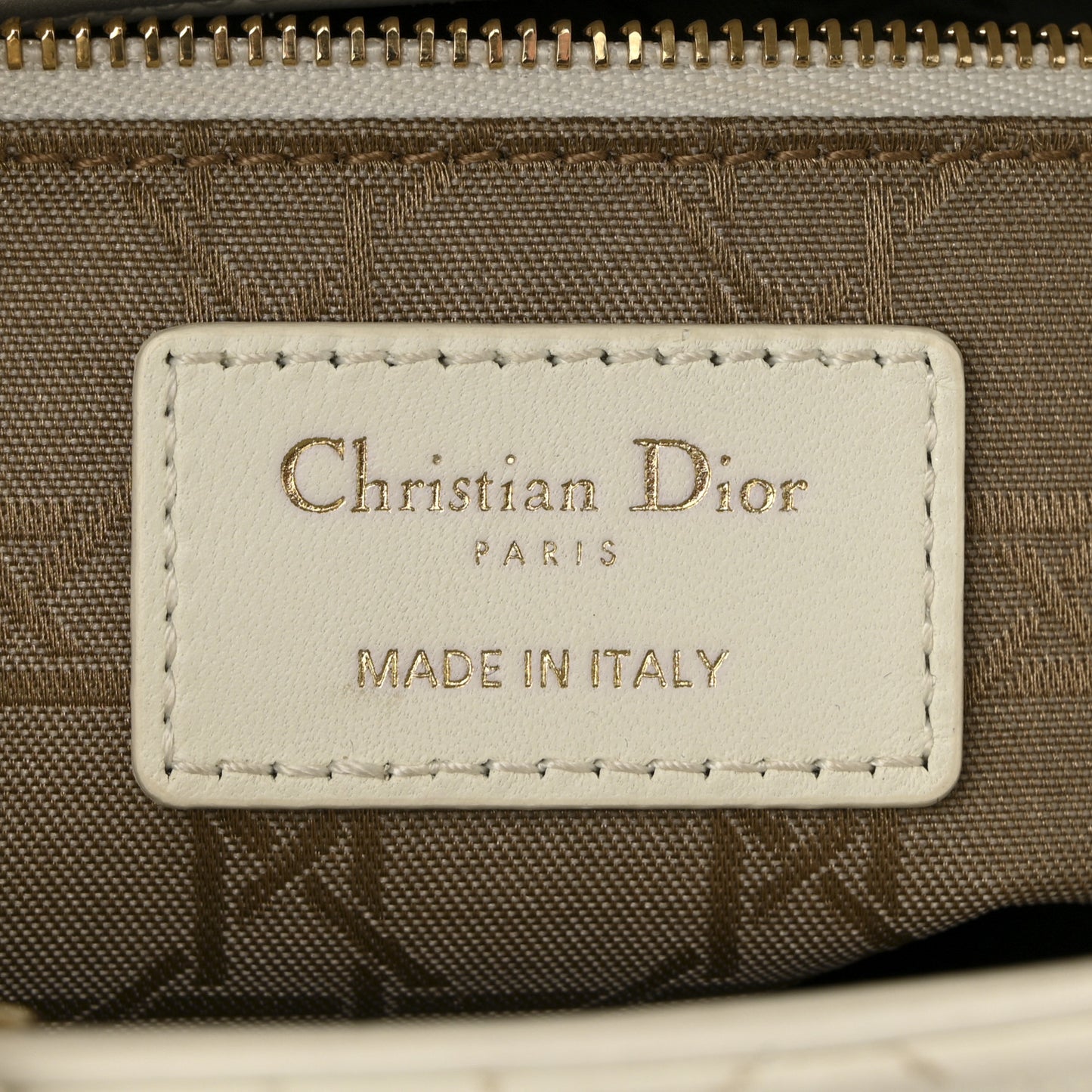 Lambskin Cannage Small Lady Dior White