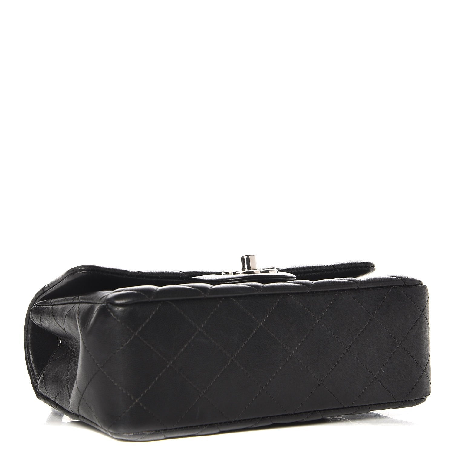 Chanel Lambskin Quilted Mini Rectangular Flap Black 4 of 8