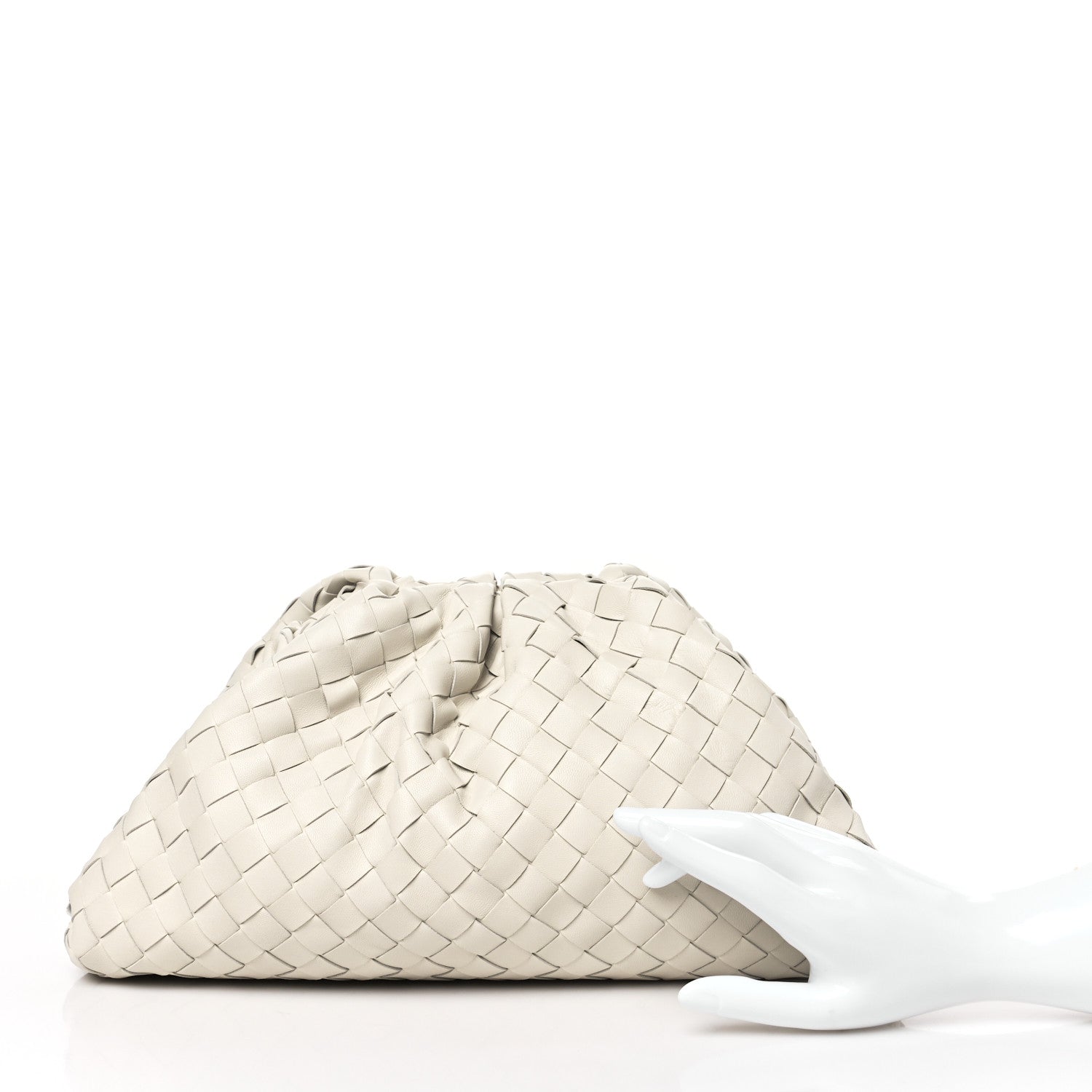 Bottega Veneta Nappa Maxi Intrecciato The Pouch Oversized Clutch Plaster 2 of 9