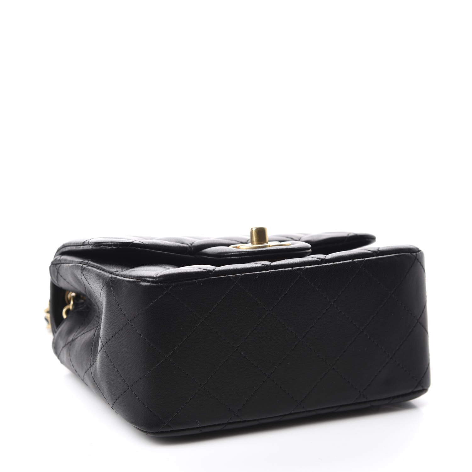 Chanel Lambskin Quilted Mini Square Flap Black 4 of 11