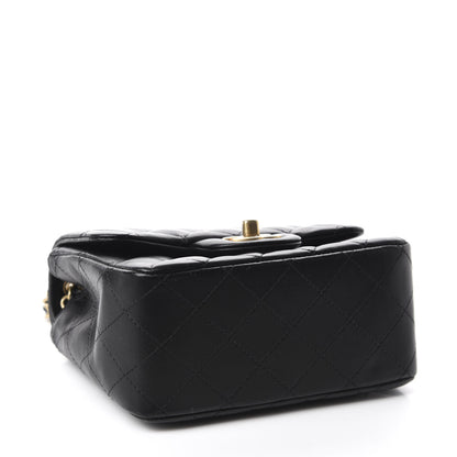 Chanel Lambskin Quilted Mini Square Flap Black 4 of 11