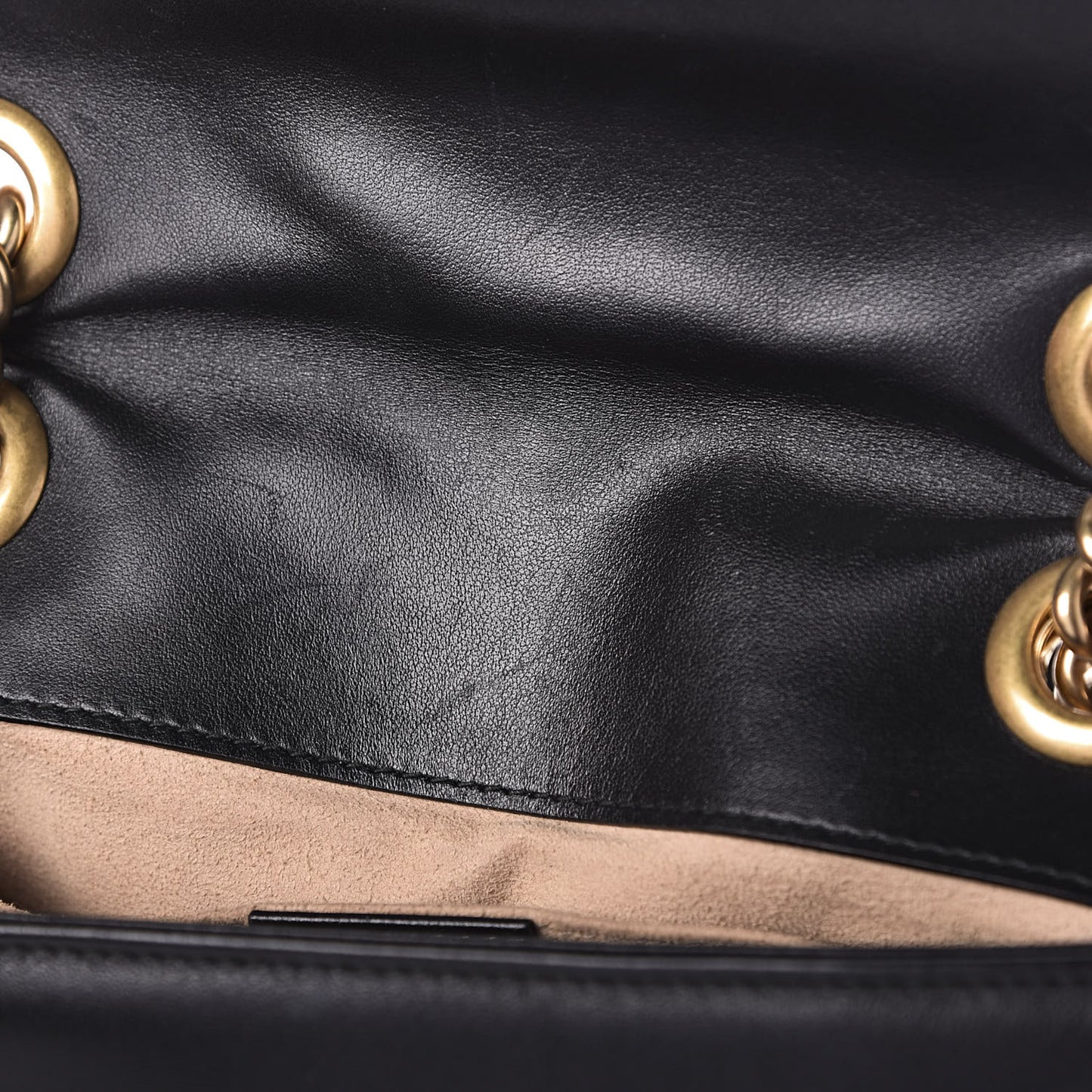 Calfskin Matelasse Mini GG Marmont Shoulder Bag Black