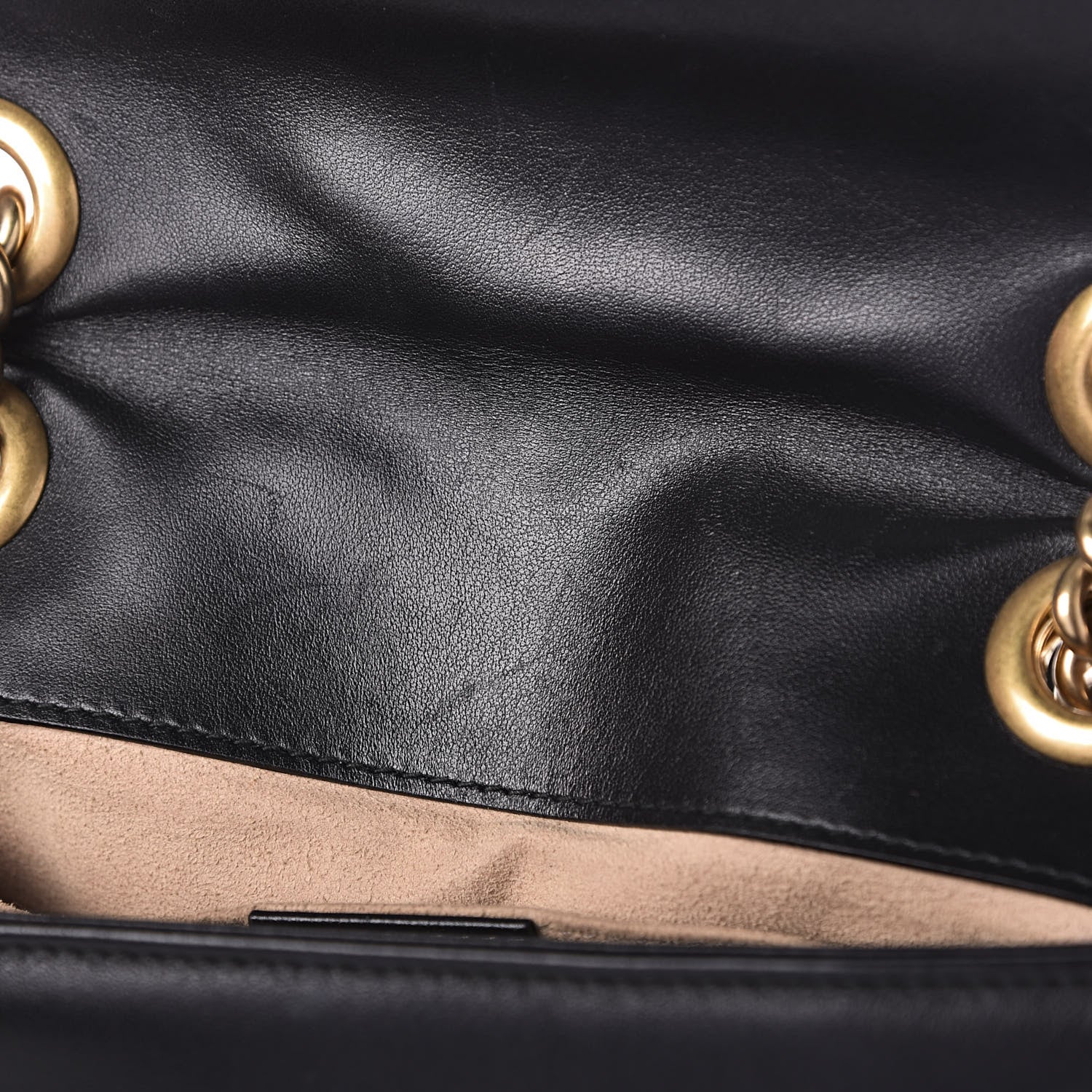 Gucci Calfskin Matelasse Mini GG Marmont Shoulder Bag Black 8 of 11