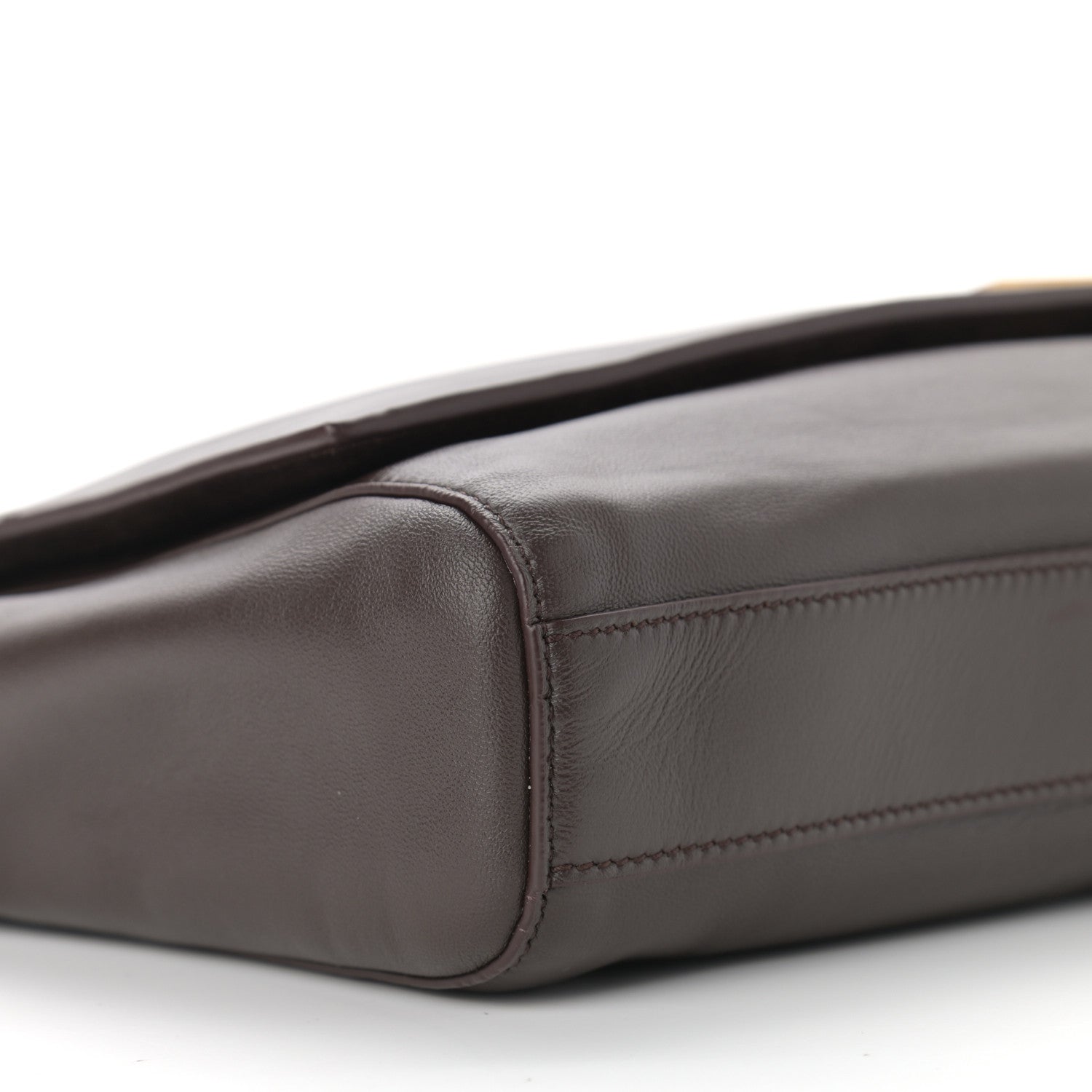 Saint Laurent Smooth Calfskin Suede Medium Reversible Monogram Kate Satchel Military Brown 8 of 15