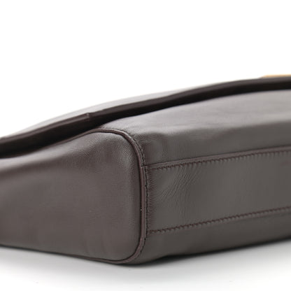 Saint Laurent Smooth Calfskin Suede Medium Reversible Monogram Kate Satchel Military Brown 8 of 15
