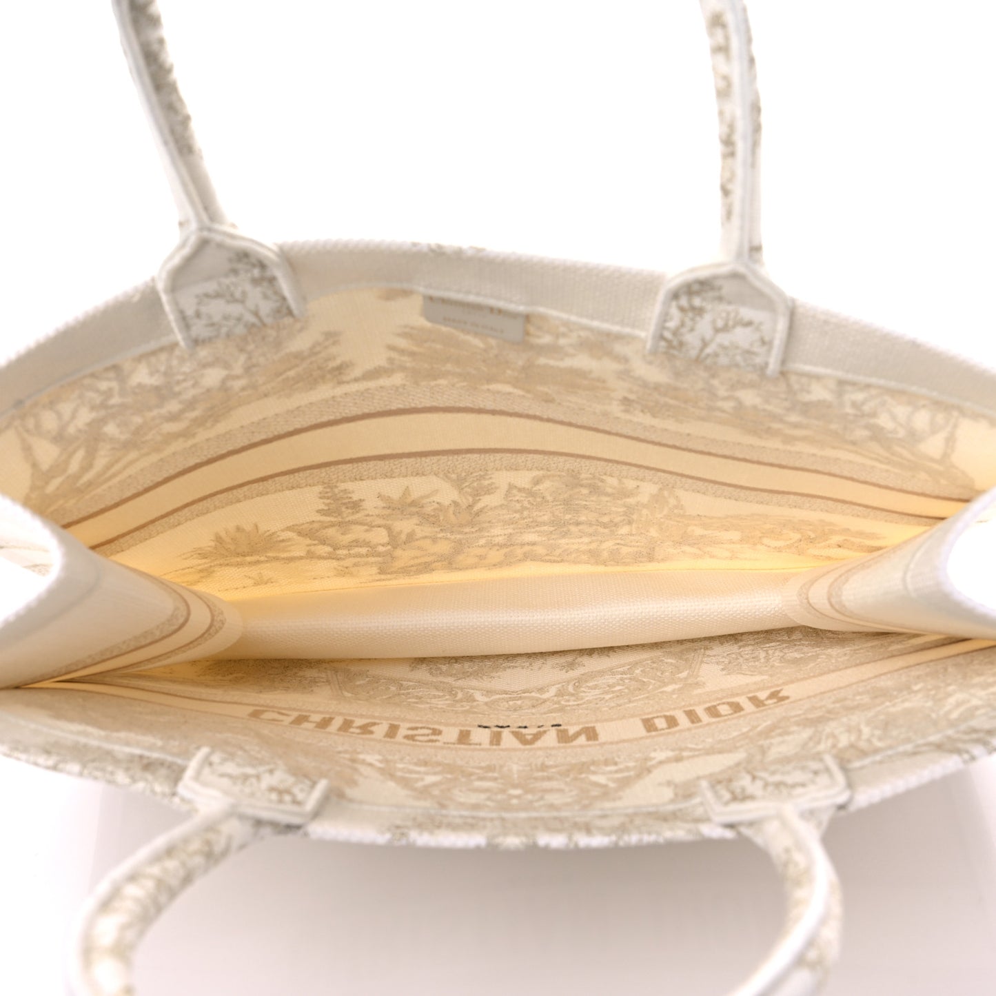 Canvas Embroidered Large Around The World Book Tote Gold