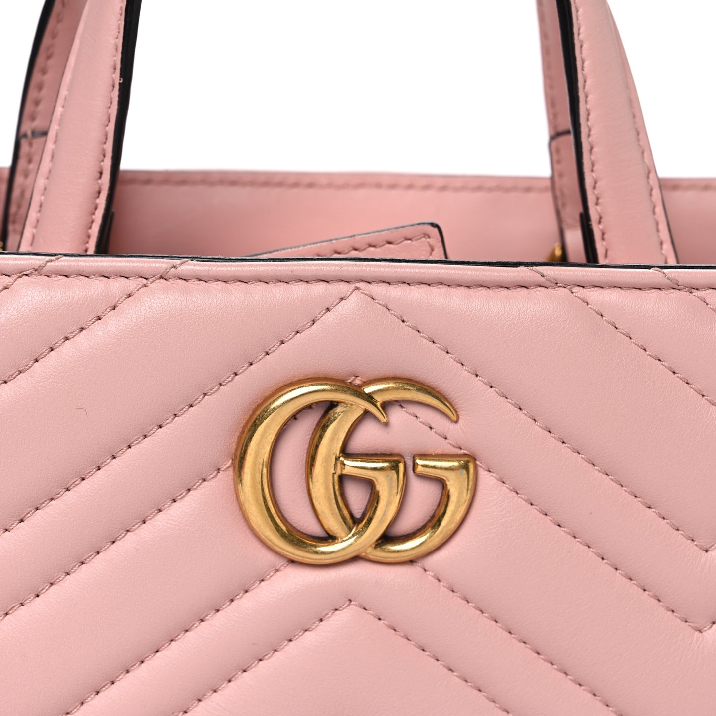 Calfskin Matelasse Small GG Marmont Tote Perfect Pink