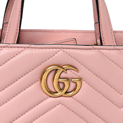 Gucci Calfskin Matelasse Small GG Marmont Tote Perfect Pink 8 of 10