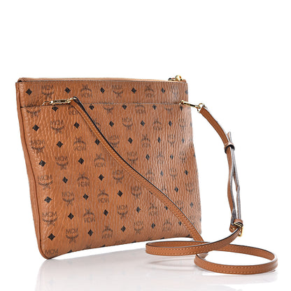 MCM Visetos Medium Crossbody Pouch Cognac 3 of 14