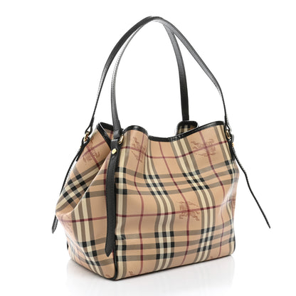 Burberry Haymarket Check Small Canterbury Tote Black 4 of 10