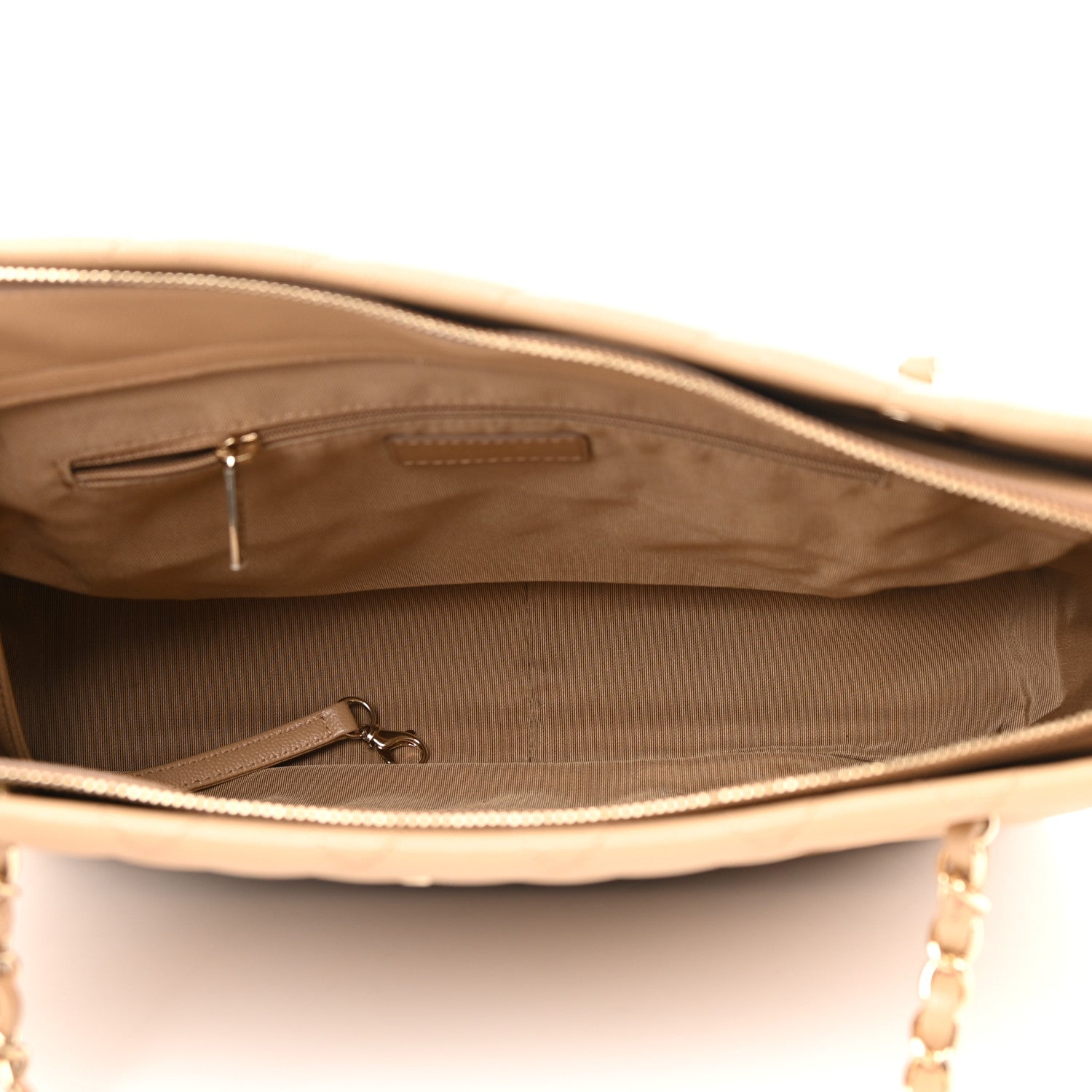 Chanel Caviar Quilted Rolled Up Tote Beige 5 of 11