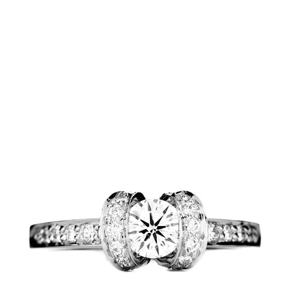 Tiffany Platinum Diamond .45ct Ribbon Engagement Ring 51/5.75 1 of 6